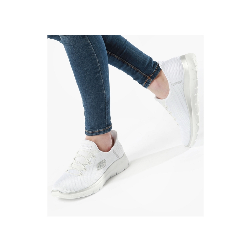 SUMMITS DIAMOND DREAM Blanc, Baskets running Skechers