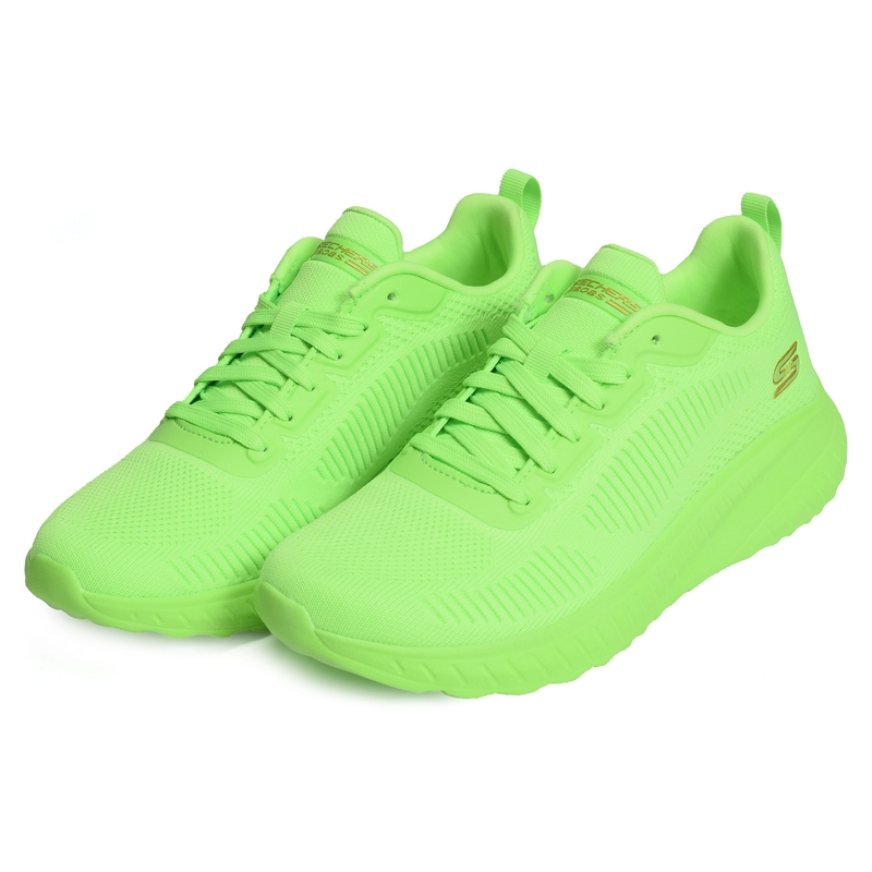 BOBS SQUAD CHAOS COOL RYTHMS Vert Fluo, Baskets running Skechers