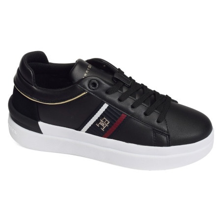 CORP WEBBING COURT SNEAKER 7387 Noir, Sneakers basses Tommy Hilfiger