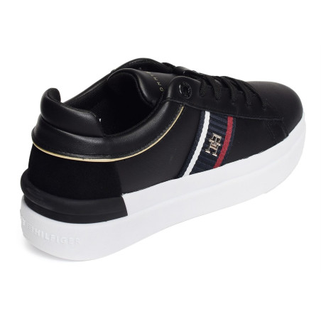 CORP WEBBING COURT SNEAKER 7387 Noir, Sneakers basses Tommy Hilfiger