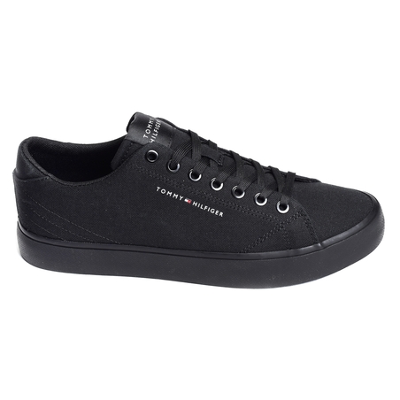 TH HI VULC LOW CANVAS 4882 Noir, Chaussures basses Tommy Hilfiger