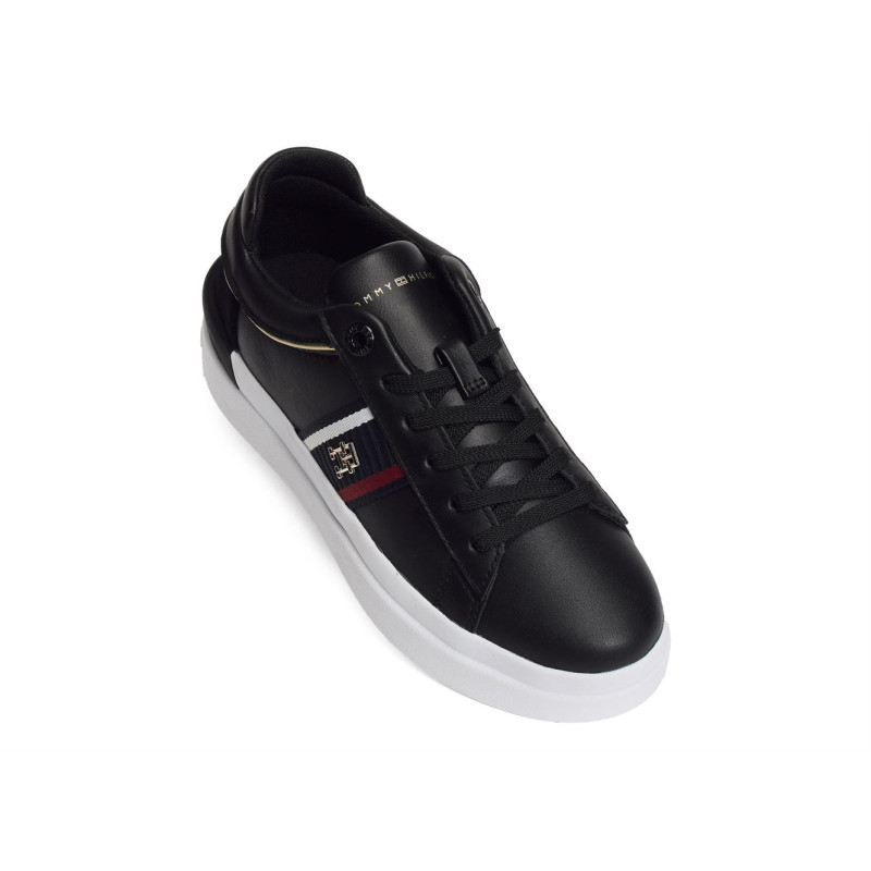 CORP WEBBING COURT SNEAKER 7387 Noir, Sneakers basses Tommy Hilfiger