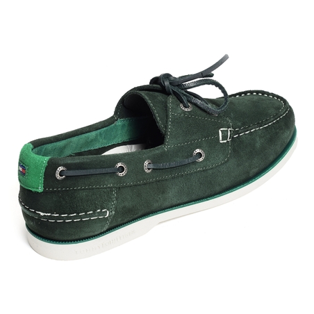 TH BOAT CORE SUEDE 4505 Vert, Bateaux Tommy Hilfiger