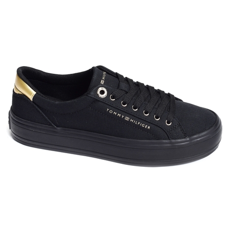 ESSENTIAL VULC CANVAS SNEAKER 7682 Noir, Chaussures basses Tommy Hilfiger