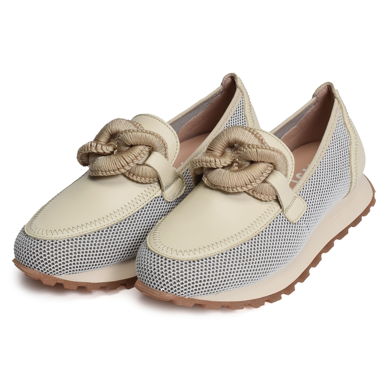 LOIRA 243270 Blanc Beige, Mocassins Hispanitas