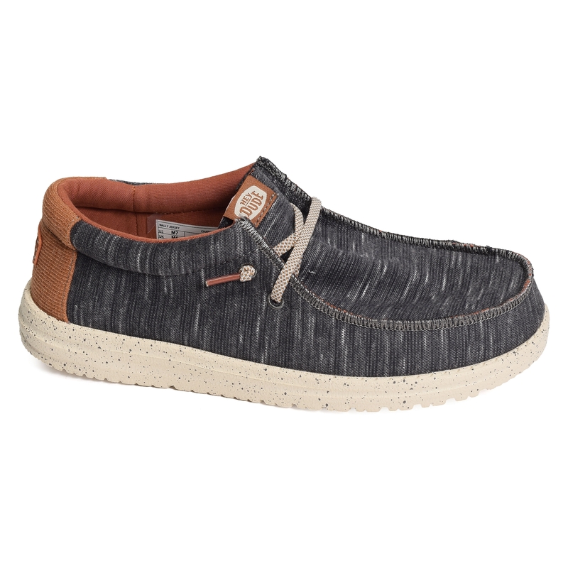 WALLY JERSEY Anthracite, Chaussures basses HeyDude