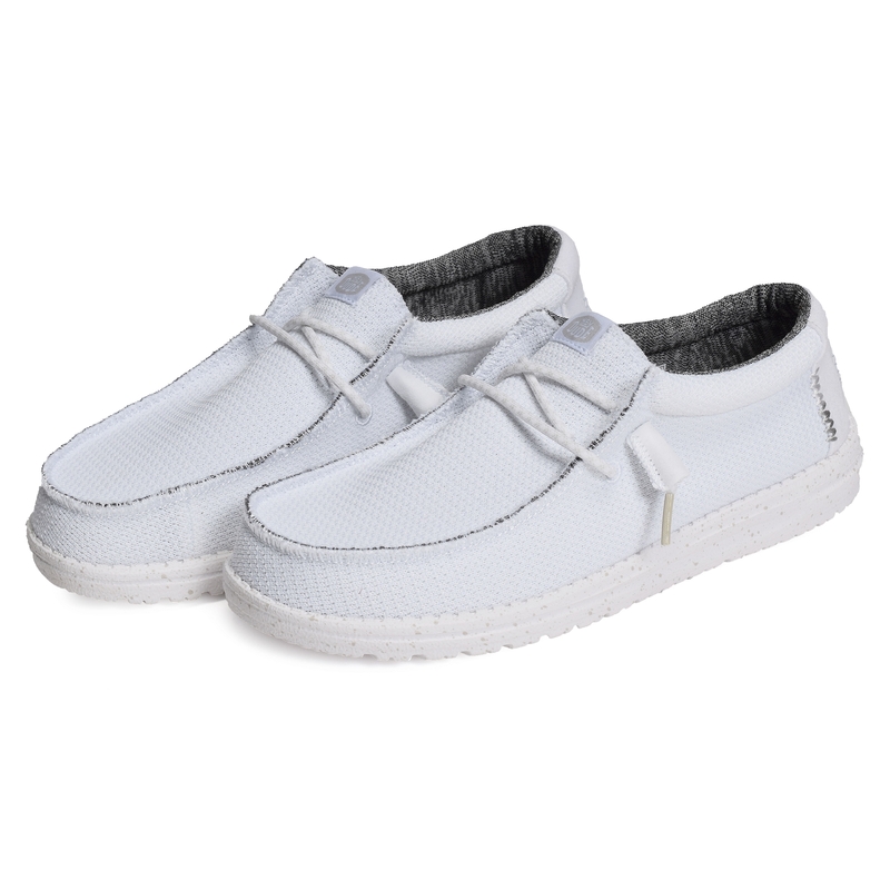 WALLY SPORT MESH Blanc Blanc, Chaussures basses HeyDude