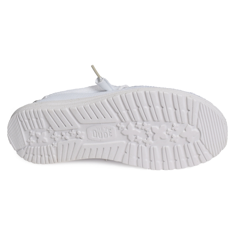 WALLY SPORT MESH Blanc Blanc, Chaussures basses HeyDude