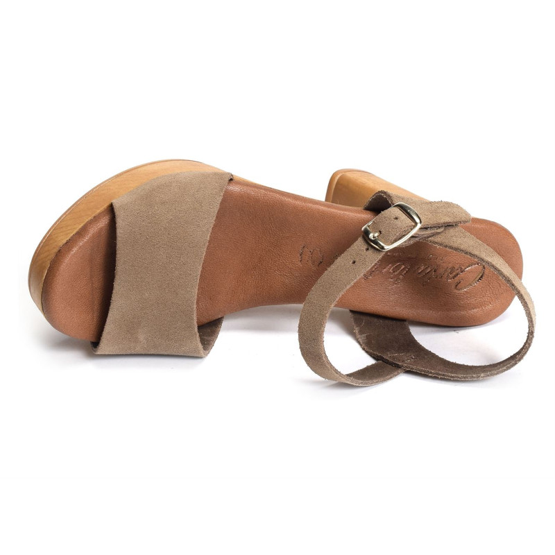 98384 Taupe, Nu-Pieds à talon Carla Tortosa