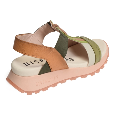 MAUI 243308 Beige Kaki, Sandales compensées Hispanitas