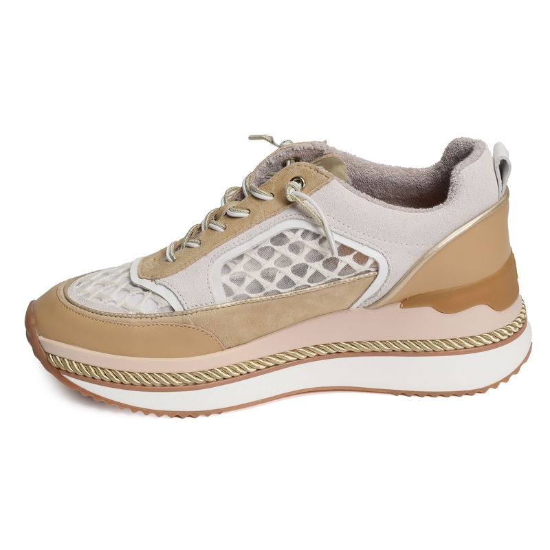 ENON Beige Blanc, Baskets running Mam'zelle