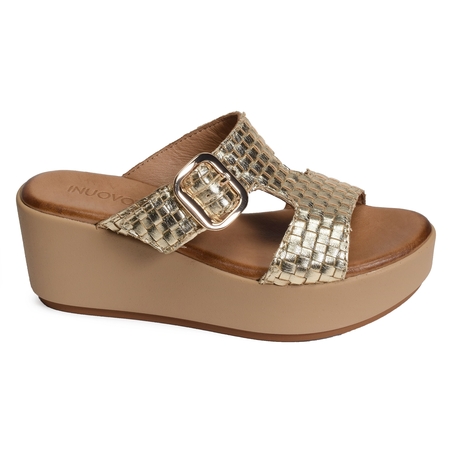 123112 Gold, Mules Inuovo