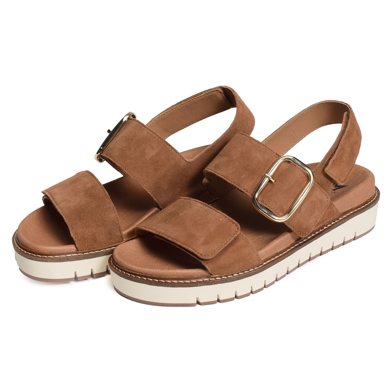 BELONA Camel, Sandales plates Mephisto