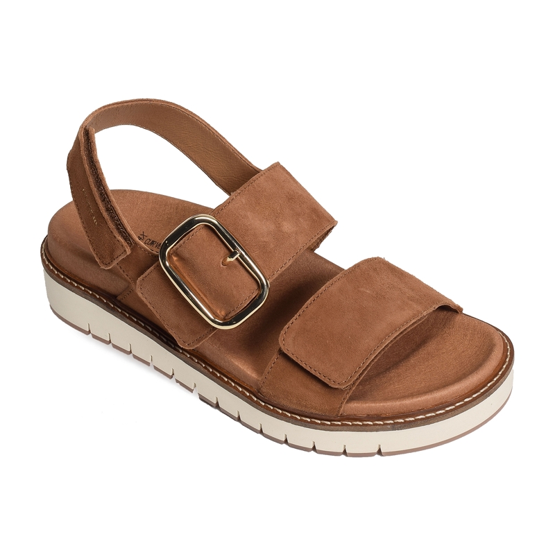 BELONA Camel, Sandales plates Mephisto