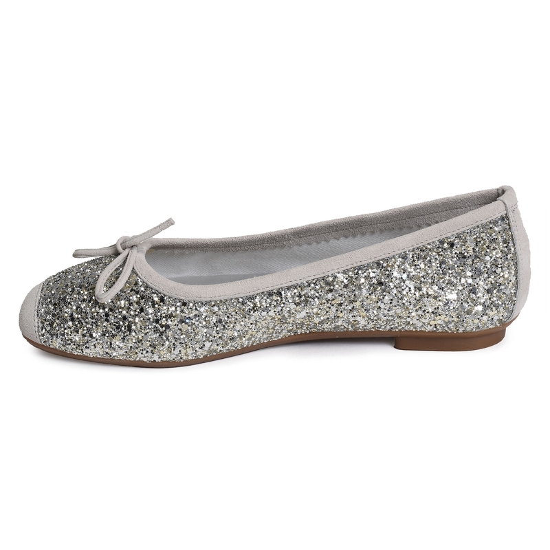 HARMONY GLITTER Argent, Ballerines Reqins