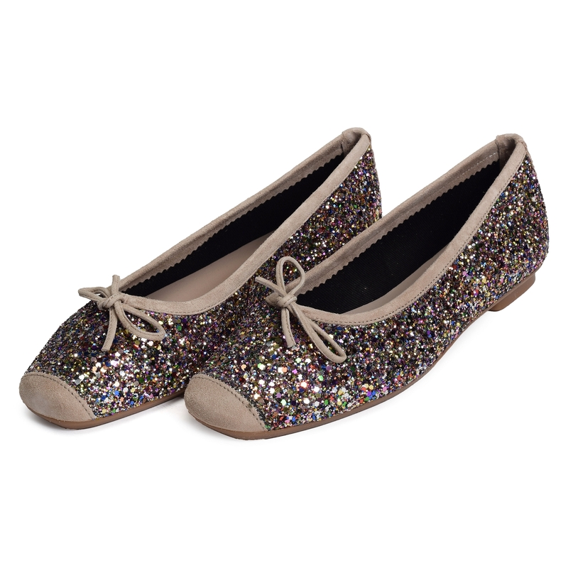 HARMONY GLITTER Multicolore, Ballerines Reqins