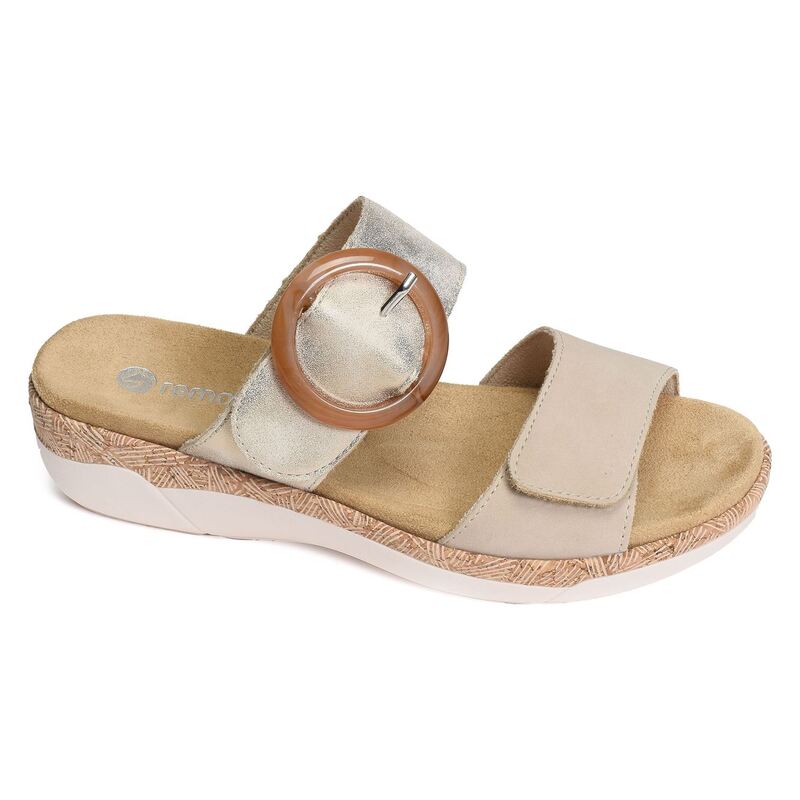 R6858 Beige, Mules Remonte