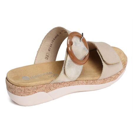 R6858 Beige, Mules Remonte