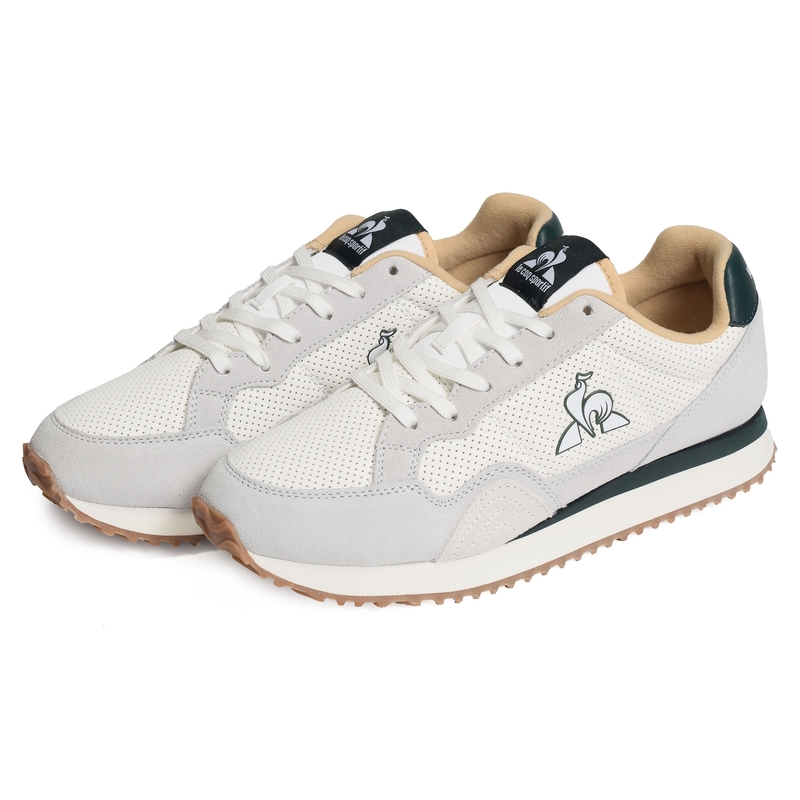 JET STAR Blanc Kaki, Baskets running Le Coq Sportif