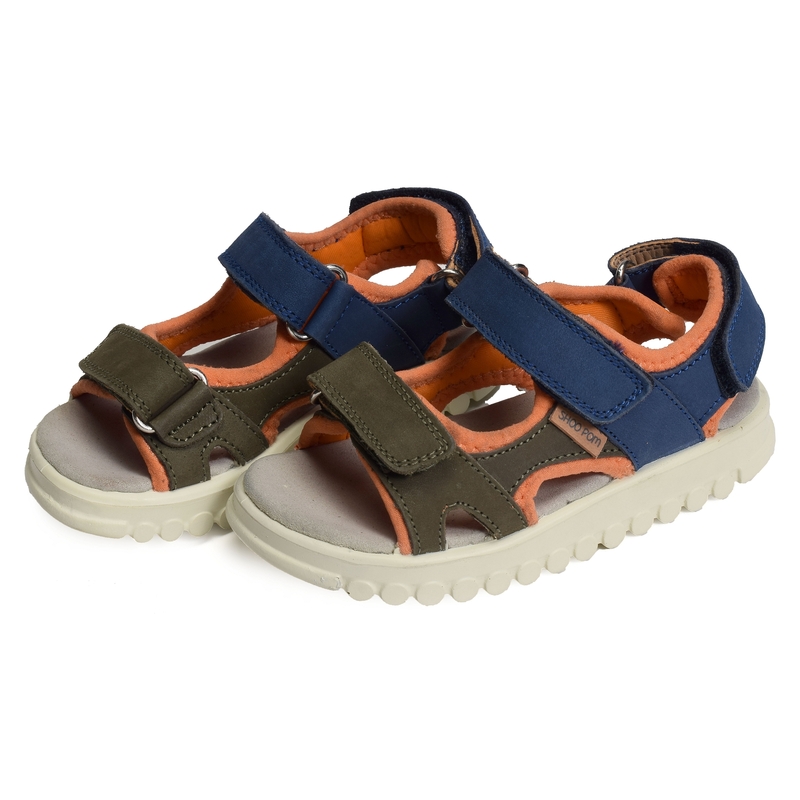 ROLLY SCRATCH BOY Kaki Orange, Sandales plates & Nu-Pieds Shoopom