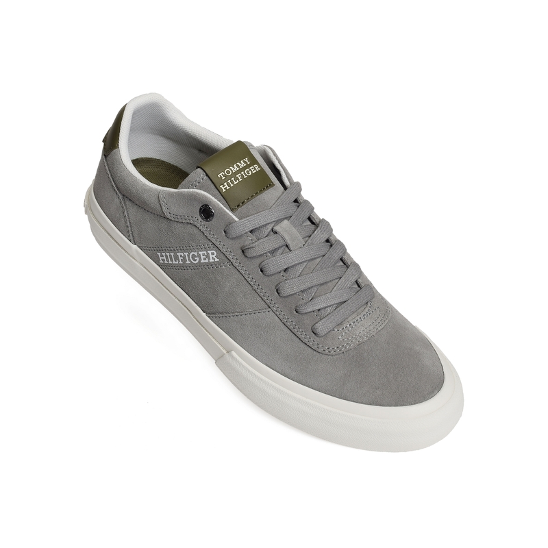 TH HI VULC LOW STREET SUEDE 5112 Gris, Sneakers basses Tommy Hilfiger