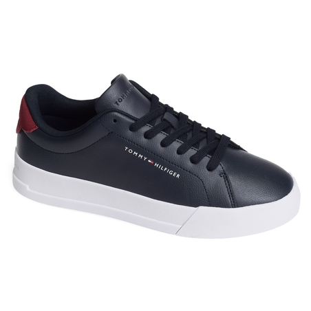 TH COURT LEATHER DETAIL ESS 5367 Marine, Sneakers basses Tommy Hilfiger