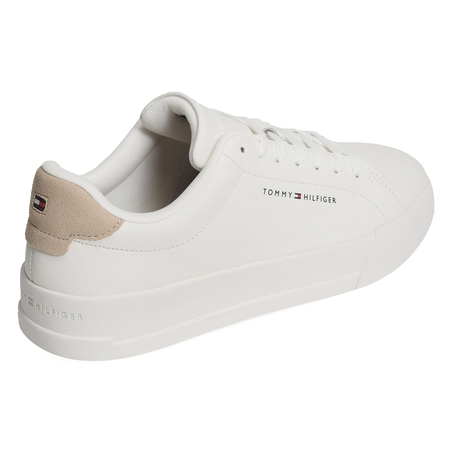 TH COURT LEATHER DETAIL ESS 5367 Ecru, Sneakers basses Tommy Hilfiger