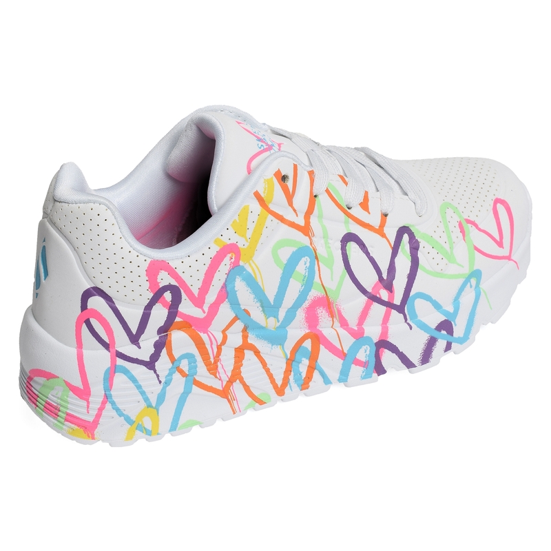 UNO LITE SPREAD THE LOVE Blanc, Sneakers basses Skechers