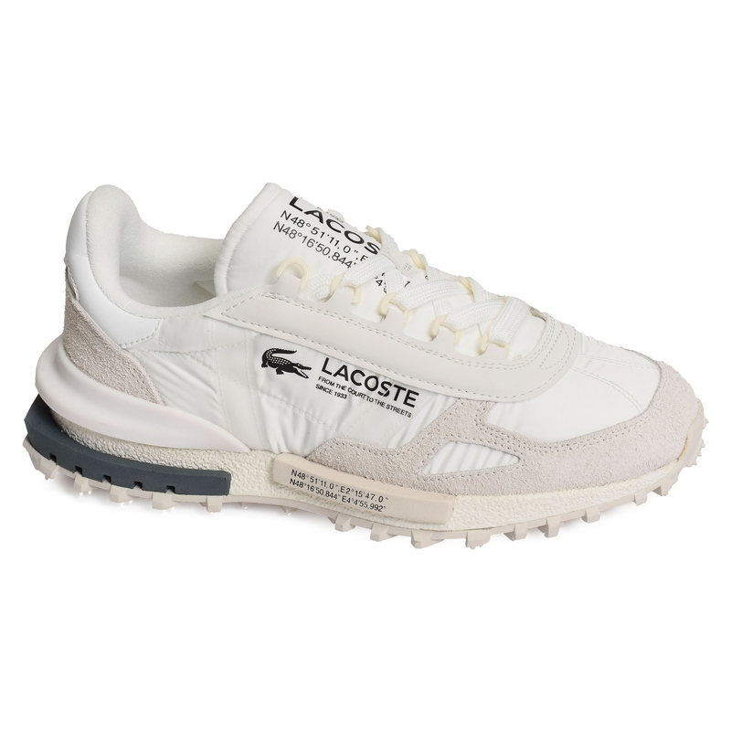 MENS ELITE ACTIVE SNEAKERS Blanc Kaki, Baskets running Lacoste