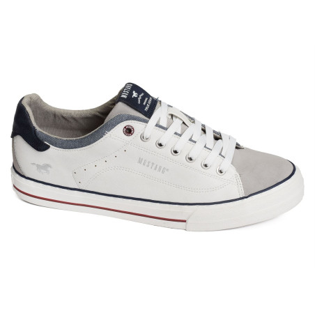 4180307 Blanc Gris, Sneakers basses Mustang