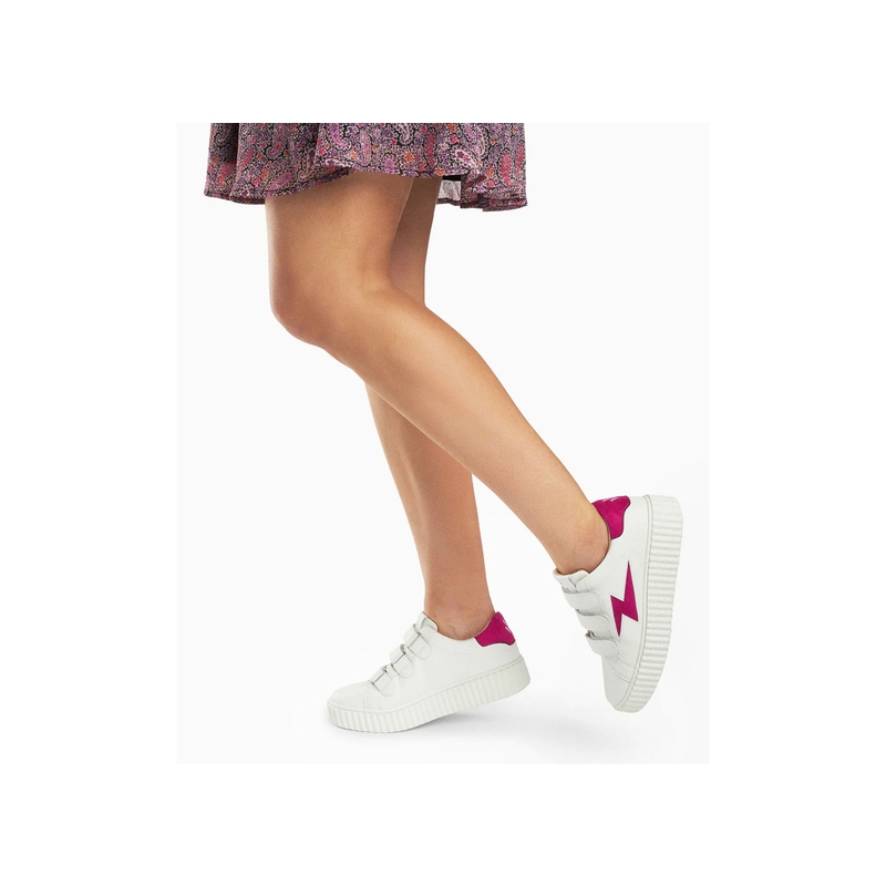 VICKY Blanc Fuchsia, Sneakers basses Vanessa Wu