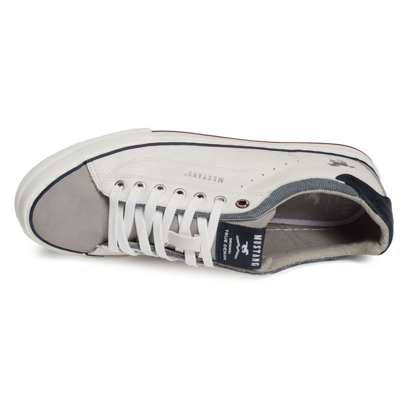 4180307 Blanc Gris, Sneakers basses Mustang