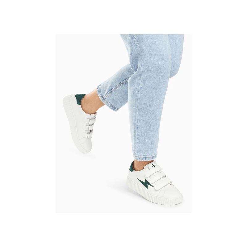 VICKY Blanc Vert, Sneakers basses Vanessa Wu