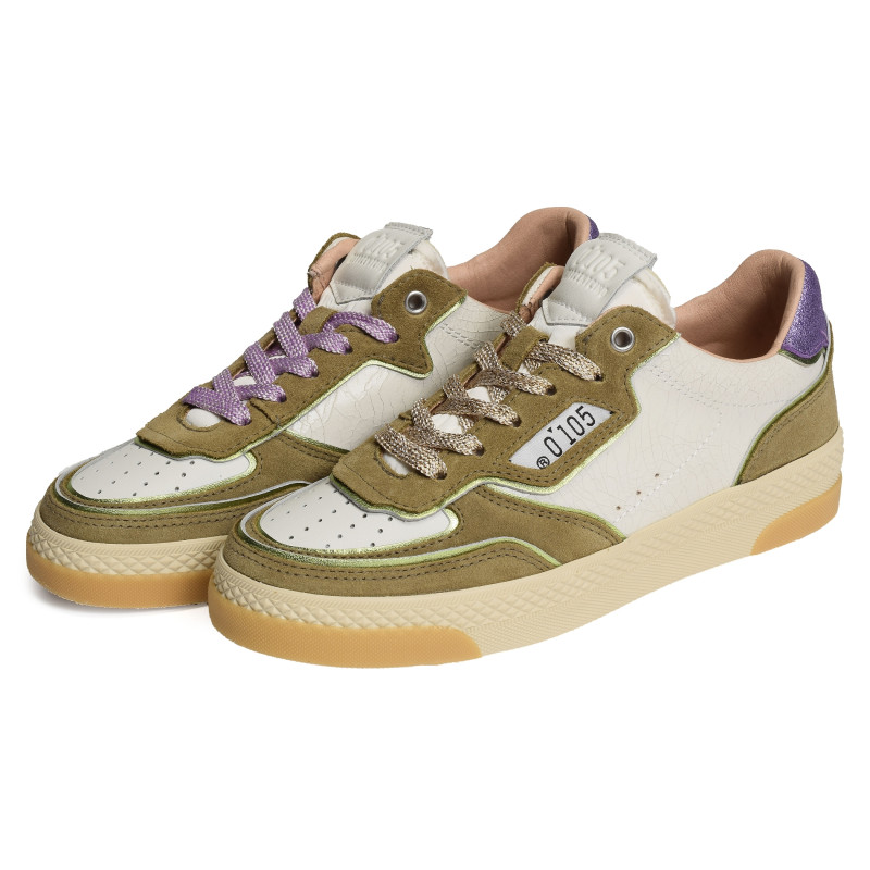 HAZEL Blanc Kaki, Sneakers basses 0-105