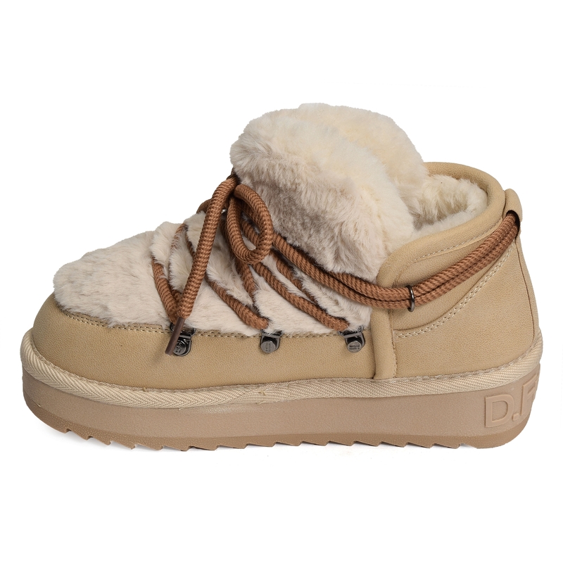 NORDIC TRK FUR LOW Beige, Boots D.Franklin