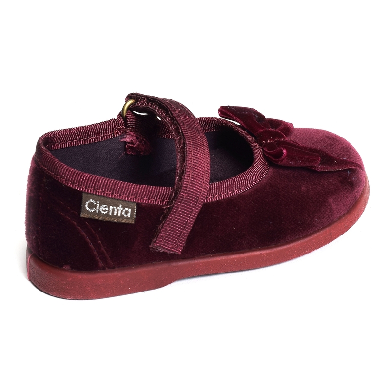 MERCEDES TERCIOPELO LAZO Bordeaux, Ballerines Cienta