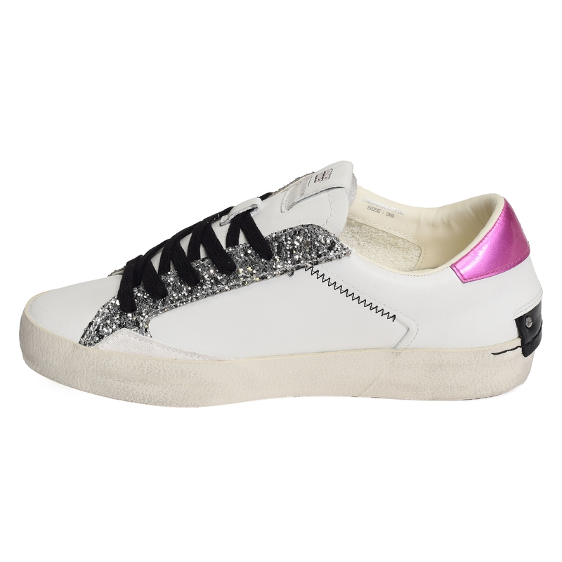 SK8 DELUXE Blanc Argent, Sneakers basses Crime London