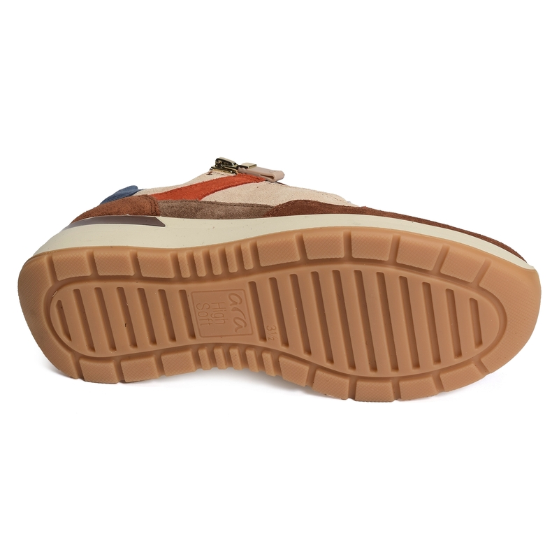 GARDA Beige Marron, Baskets running Ara