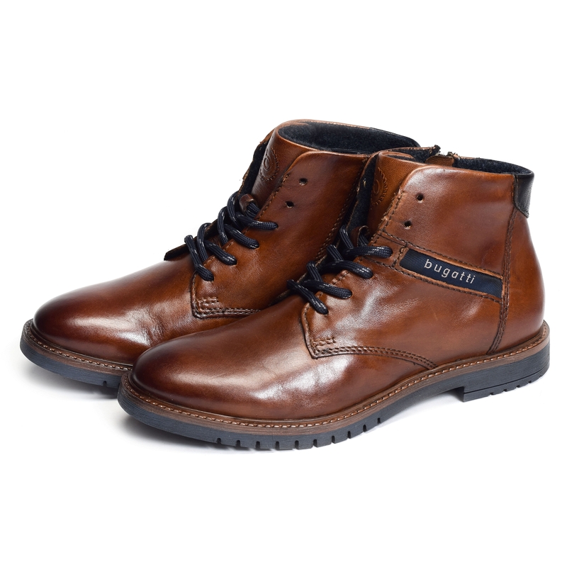 CAJ 8373C Cognac, Boots Bugatti