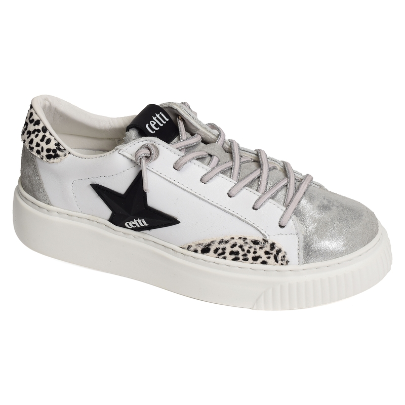 C1342 W Blanc Argent, Sneakers basses Cetti