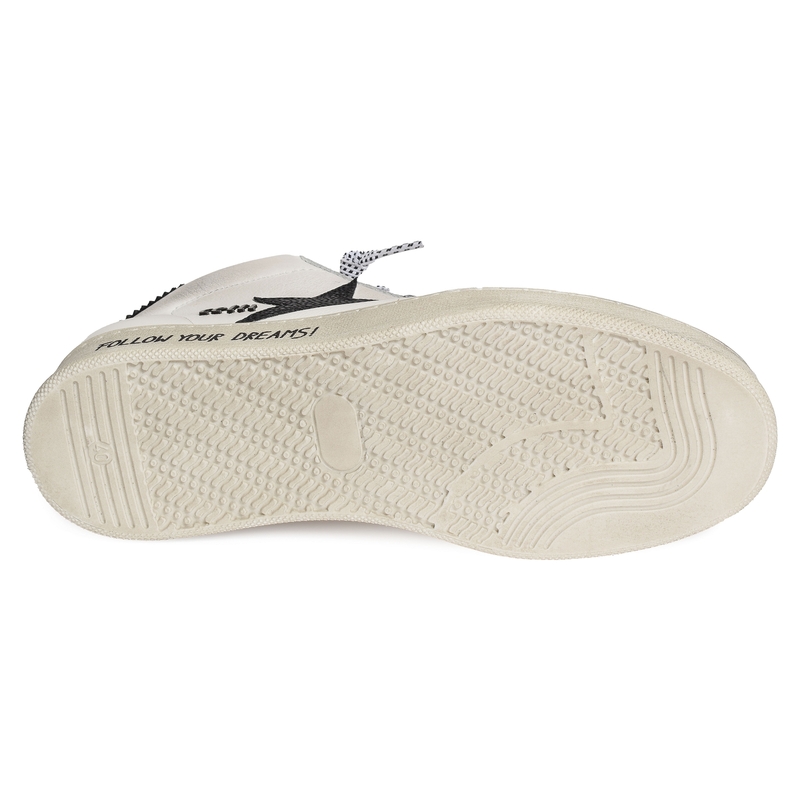 C1333 Blanc Noir, Baskets montantes Cetti