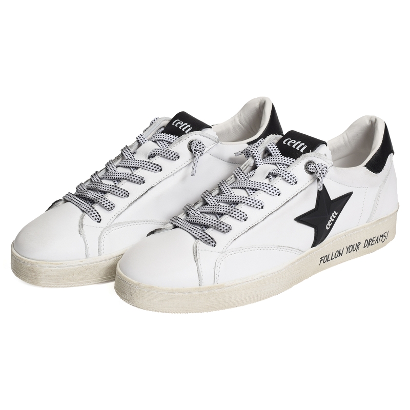 C1342 Blanc Noir, Sneakers basses Cetti