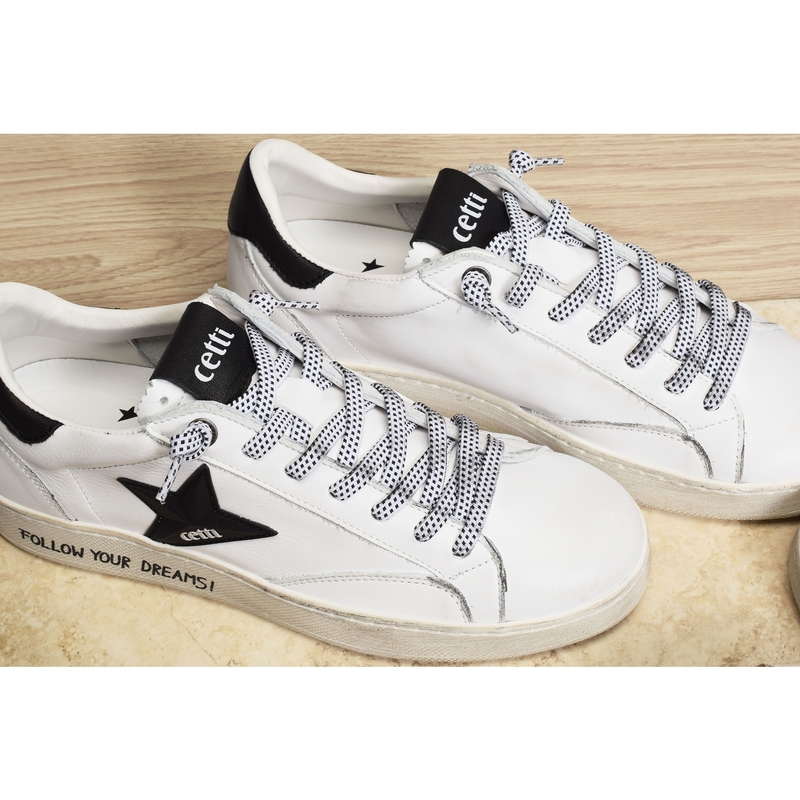 C1342 Blanc Noir, Sneakers basses Cetti