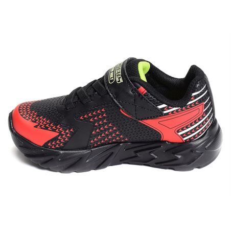 FLEX GLOW BOLT Noir Rouge, Baskets running Skechers