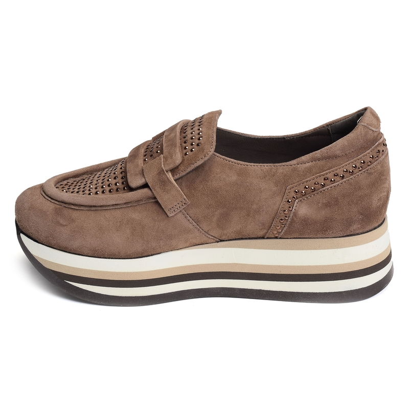 CASTEL Taupe, Mocassins Softwaves