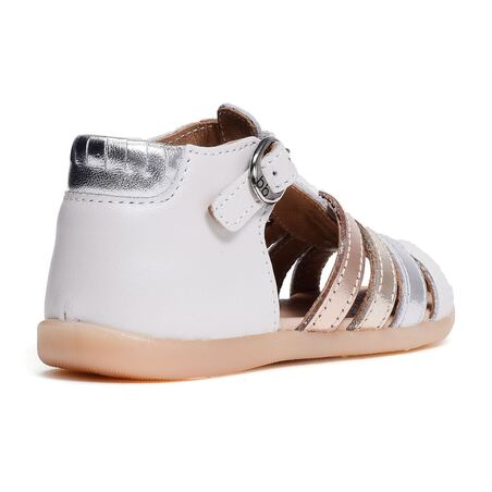 GUPPY Blanc Argent, Sandales plates & Nu-Pieds Babybotte