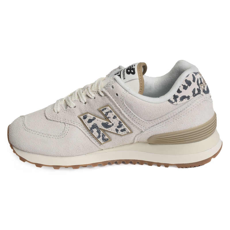 WL574 Blanc Léopard, Sneakers basses New Balance