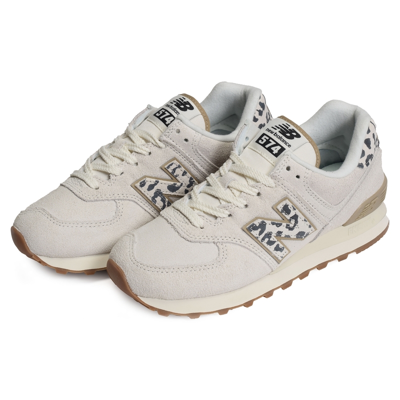 WL574 Blanc Léopard, Sneakers basses New Balance