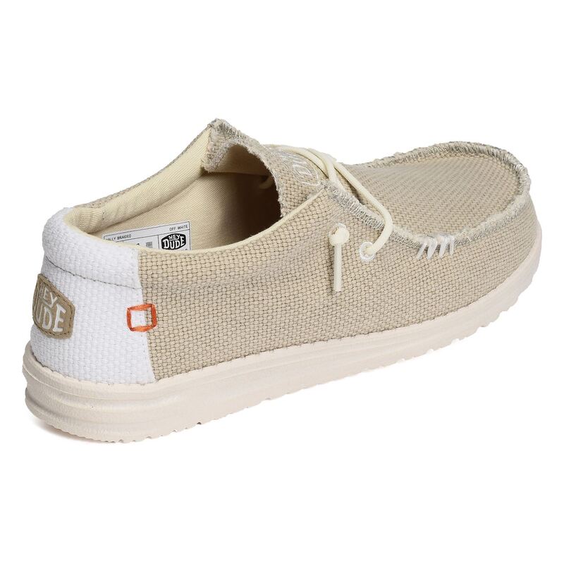 WALLY BRAIDED Blanc Beige, Chaussures basses HeyDude