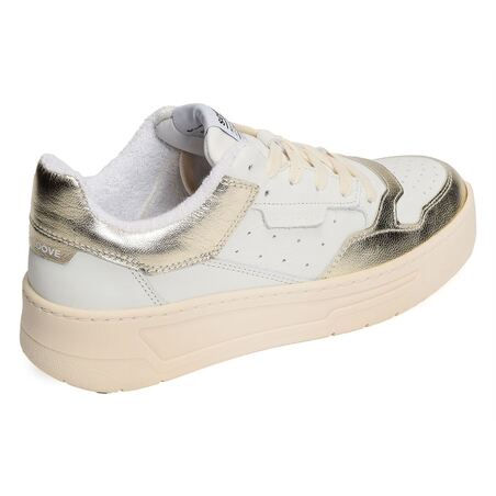 SMATCH NEW TRAINER W Blanc Or, Sneakers basses Schmoove